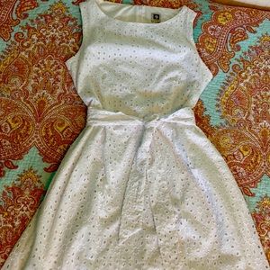 Anne Klein white eyelet dress